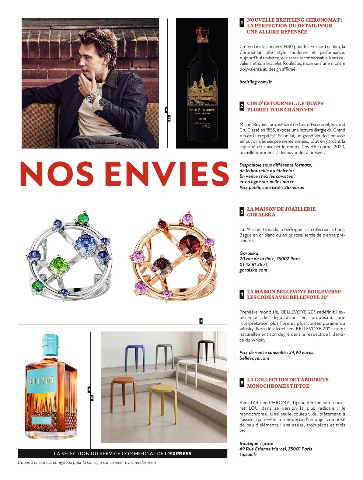 Parution Goralska dans L'Express — collection Chaos, sélection Nos Envies