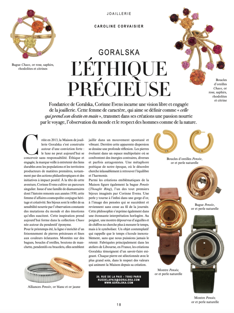 Goralska dans Dreams n°114 — le portrait de notre fondatrice dans l’édition Spécial Haute Joaillerie